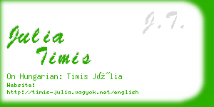 julia timis business card